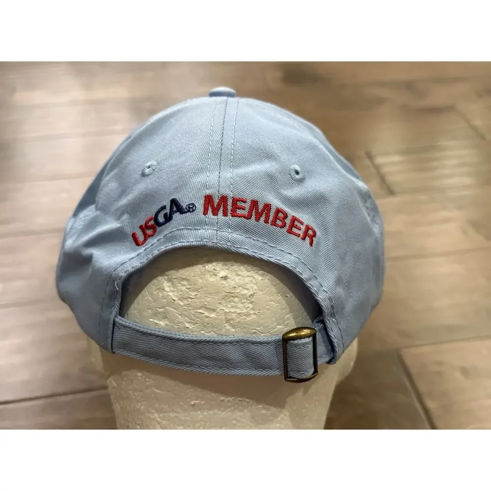 US Open Golf Pebble Beach 2019 Blue Adjustable Strapback Hat Cap USGA Member
